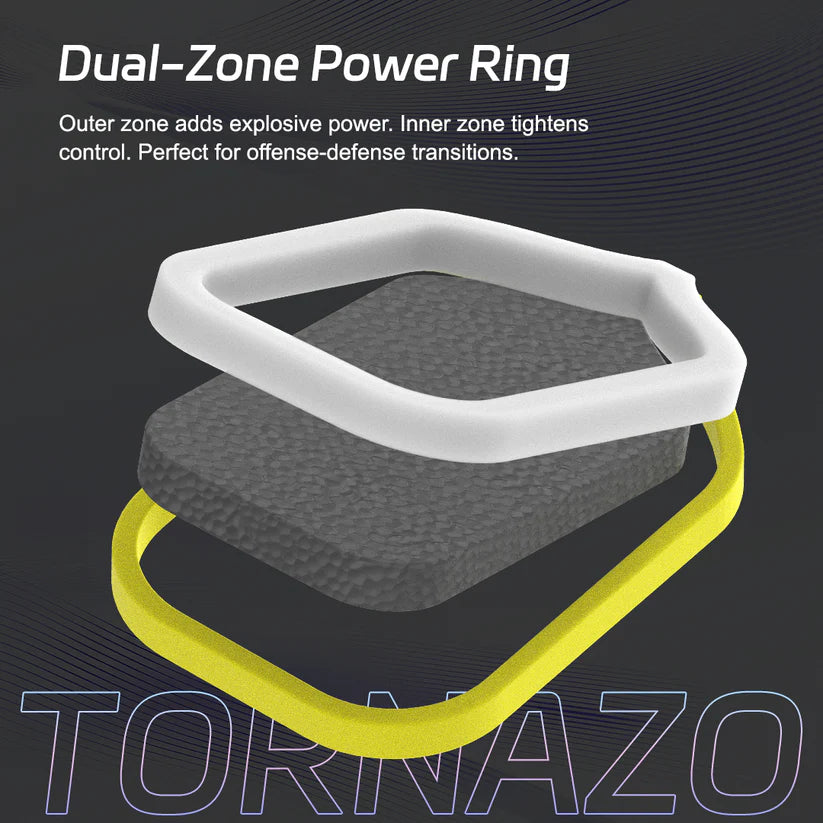 Luzzpickleball Pro 4 Tornazo Carbon Fiber Pickleball Paddle - Dual-Layer Core - Tornazo Shadow