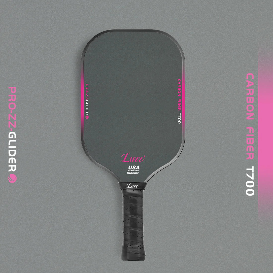 Luzzpickleball Glider Paddle T700 Carbon Friction Surface|Thermoformed