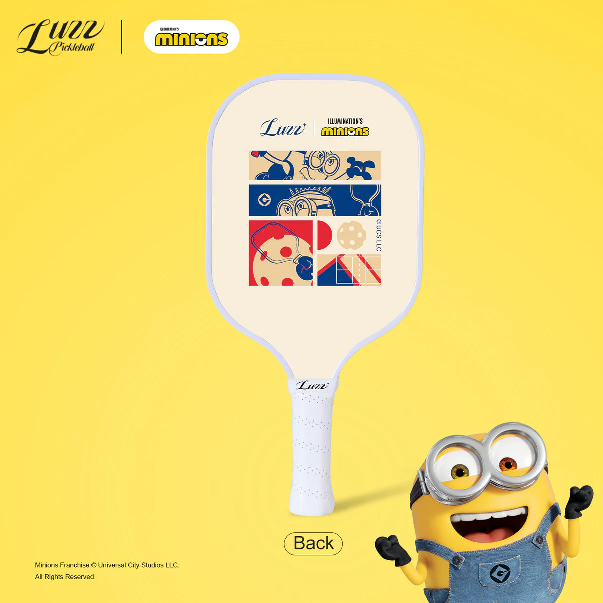 Luzzpickleball Minions Serve Original Paddle (16mm) T700 Carbon Fiber
