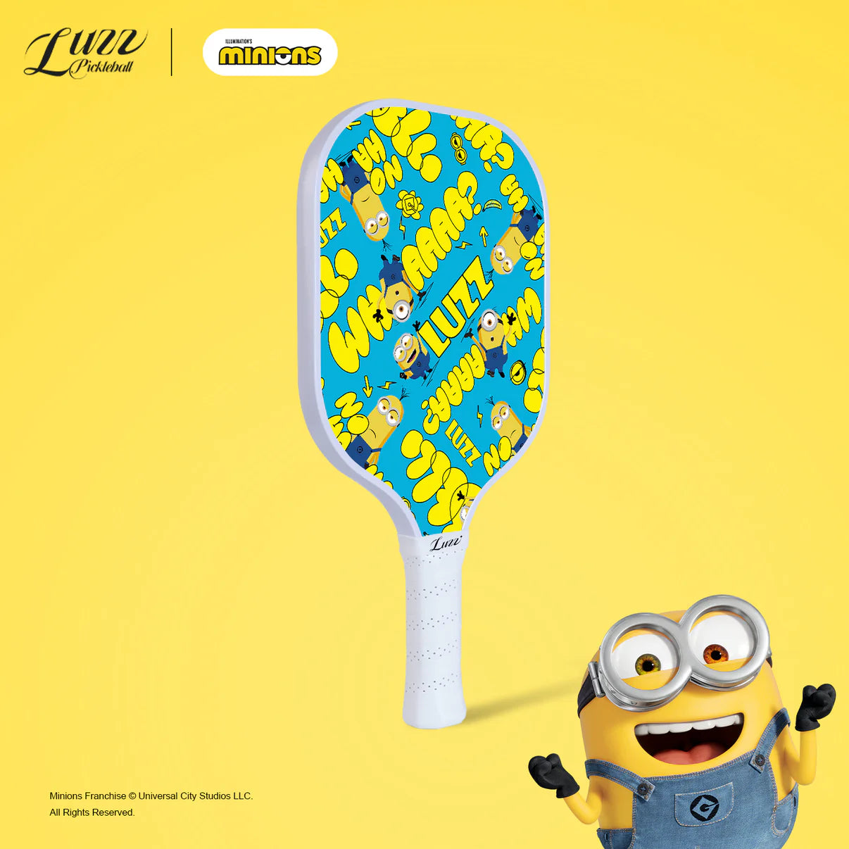 Luzzpickleball Minions Wham Original Paddle (16mm) T700 Carbon Fiber