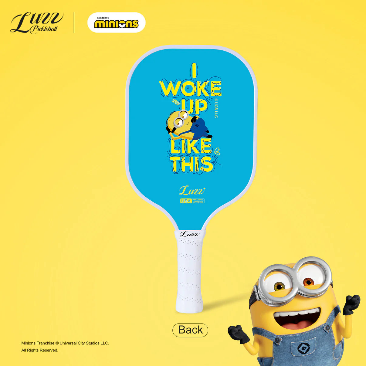 Luzzpickleball Minions Wham Original Paddle (16mm) T700 Carbon Fiber