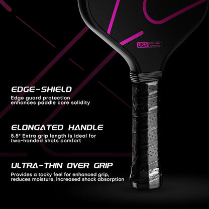 Luzzpickleball Pro ZZ Paddle T700 Carbon Friction Surface|Thermoformed