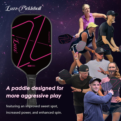 Luzzpickleball Pro ZZ Paddle T700 Carbon Friction Surface|Thermoformed
