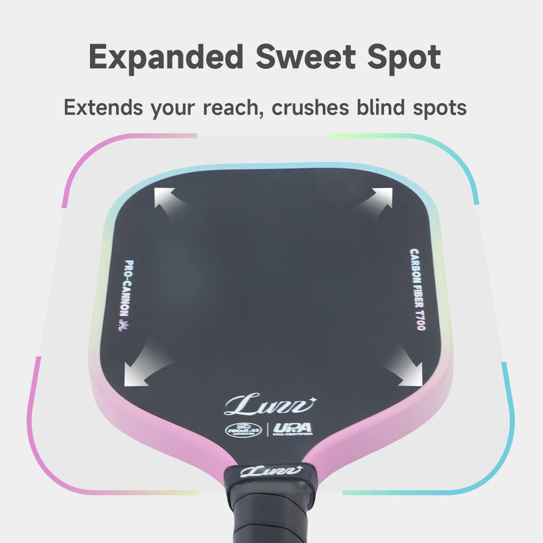 Luzzpickleball Candy Cannon Paddle T700 Carbon Friction Surface|Thermoformed