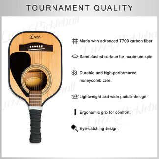 Luzzpickleball Guitar Groove Original Paddle (16mm) T700 Carbon Fiber