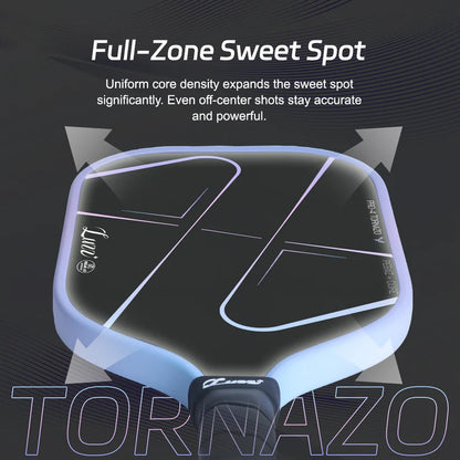 Luzzpickleball Pro 4 Tornazo Carbon Fiber Pickleball Paddle - Dual-Layer Core - Tornazo Shadow