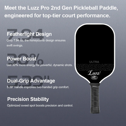 Luzz Pro 2.0 Berserker Professional Pickleball Paddle - Elevating Power, Precision, and Performance