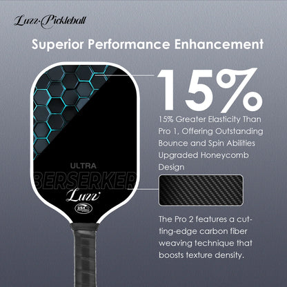 Luzz Pro 2.0 Berserker Professional Pickleball Paddle - Elevating Power, Precision, and Performance