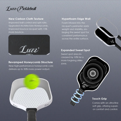 Luzz Pro 2.0 Berserker Professional Pickleball Paddle - Elevating Power, Precision, and Performance