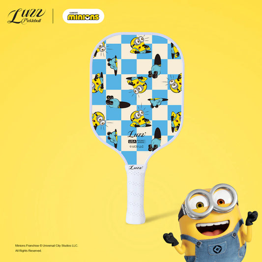 Luzzpickleball Minions Checker Champ Original Paddle (16mm) T700 Carbon Fiber