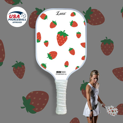 [Pre-Order] Luzzpickleball Strawberries Original Paddle (16mm) T700 Carbon Fiber