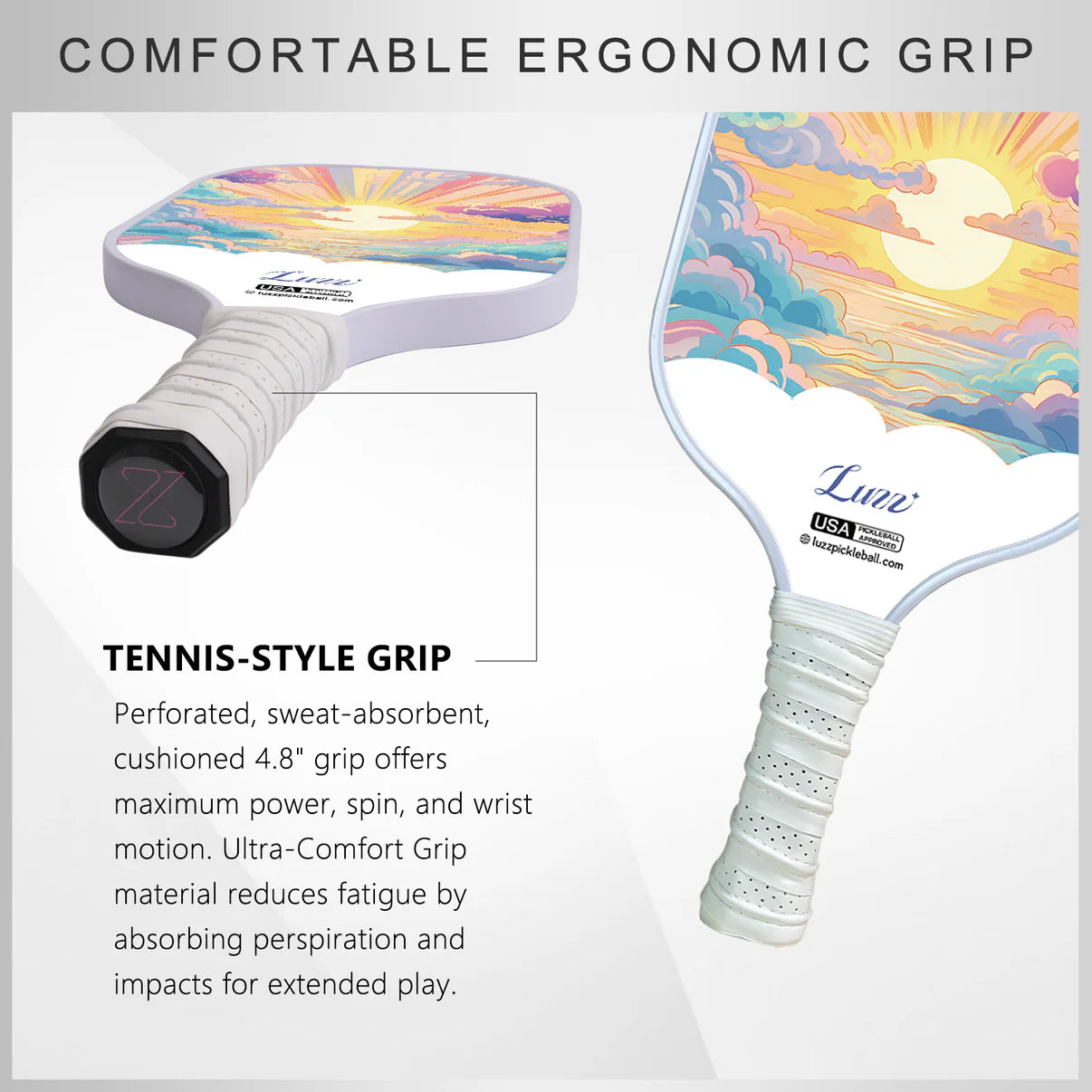 [Pre-Order] Luzzpickleball Sunset Bliss Original Paddle (16mm) T700 Carbon Fiber