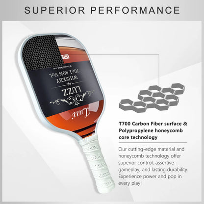 [Pre-Order] Luzzpickleball Whiskey Original Paddle (16mm) T700 Carbon Fiber